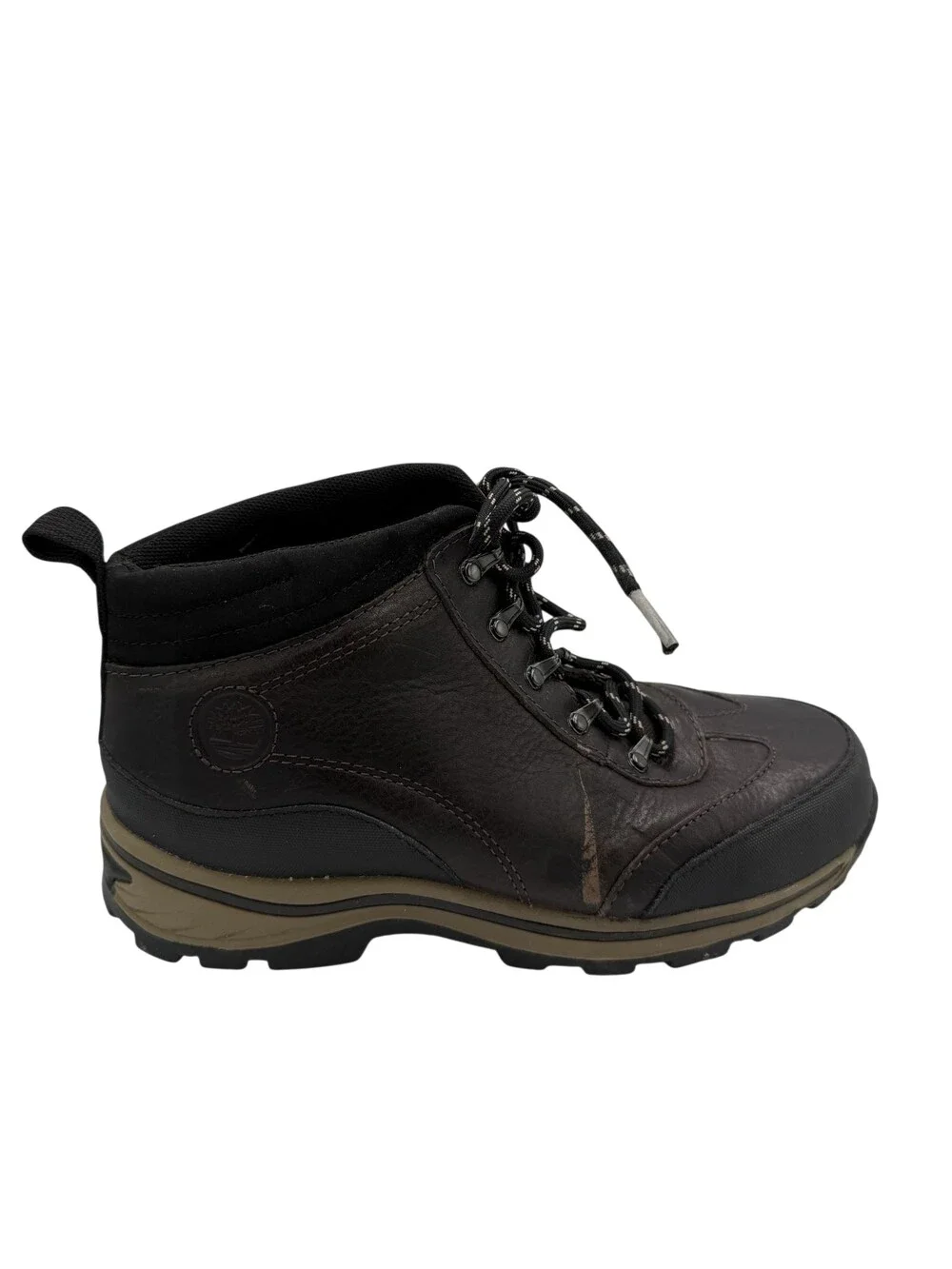 Timberland Boots Boys Size 5 Brown Leather Lace Up Hiking Winter Snow 22913